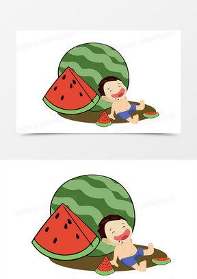 吃瓜的视频素材,视频素材中的趣味生活瞬间